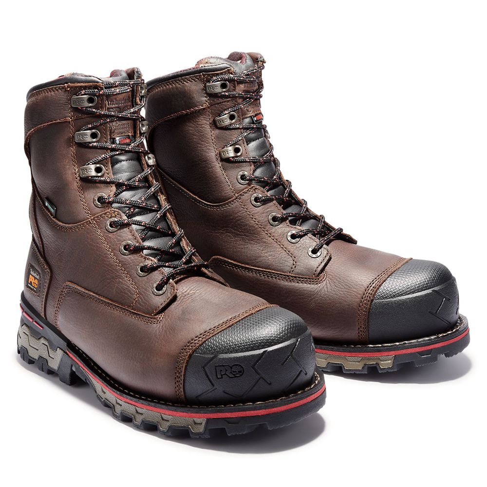 Botas de Trabajo Timberland Hombre Pro® Boondock 8\" Comp Toe Marrones - Chile BEX-082541